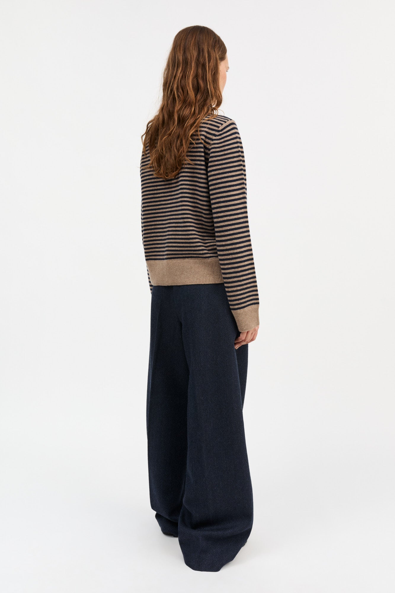 Skall Studio Senna cardigan Cardigan Brown/Navy stripe